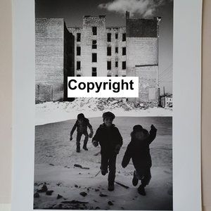 City 12 Kids Playing in Snow Photo Sale